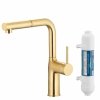 KFA DUERO PURE MOVE BRUSHED LIGHT GOLD bateria kuchenna z filtracją wody oraz wyciąganą wylewką 662342239